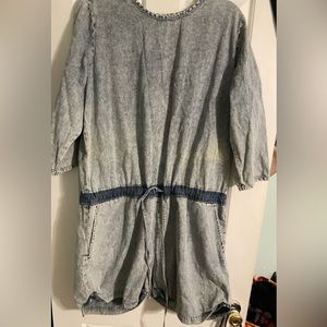 Denim short romper
